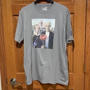 UNDER ARMOUR Men's XL Gray Basketball T-Shirt HeatgearTee Loose Fit Shirt